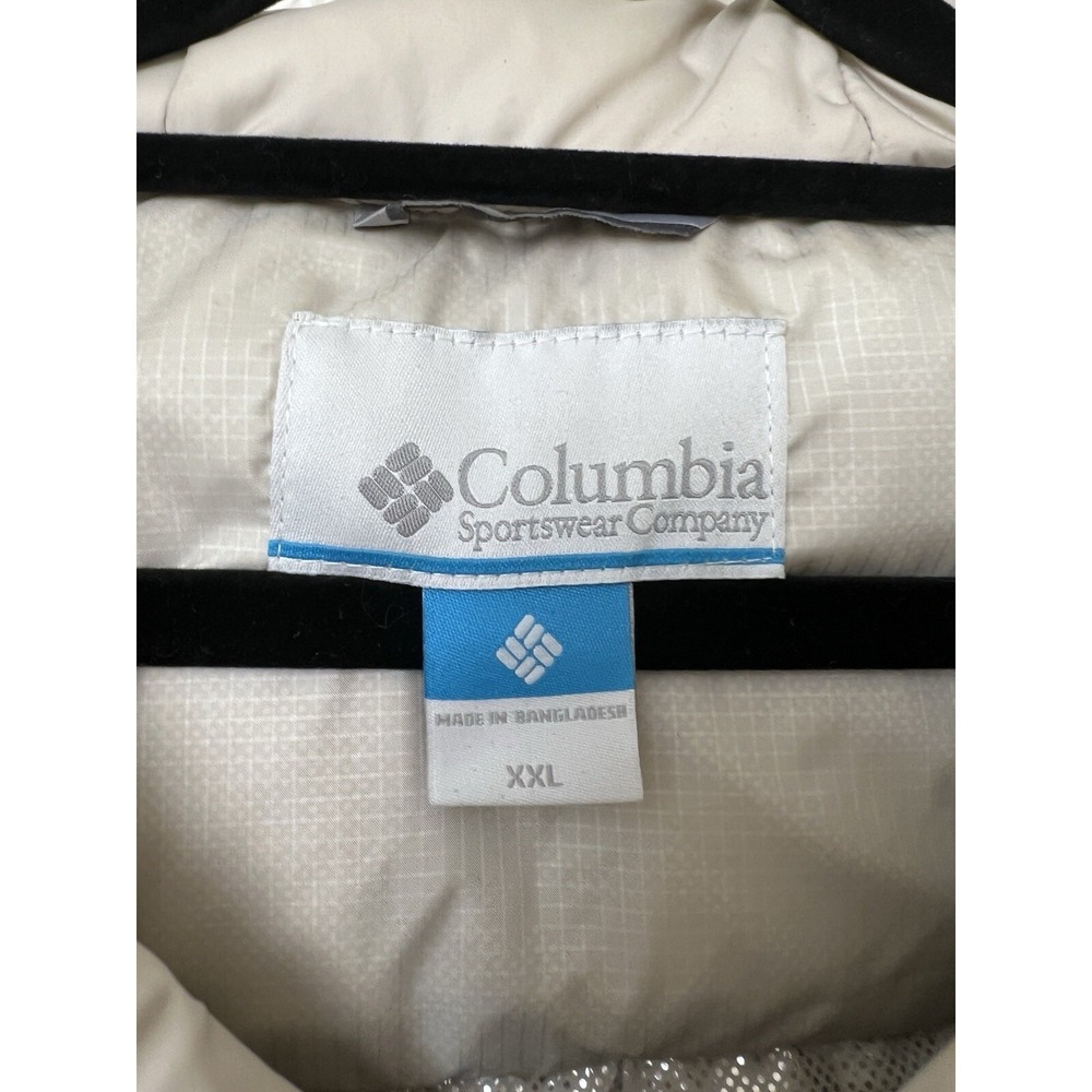 Men's Columbia Autumn Park Down Jacket Omni-Heat Beige Black Winter Size XXL - Picture 7 of 12